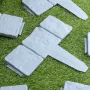 20 pcs pembatas pagar taman efek batu bulat plastik pembatas rumput dekorasi pembatas tanaman