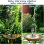 Mini pompe à fontaine solaire pour bassin de jardin avec panneau solaire 1,5 W 7 V, grande capacité de levage 110 cm, débit maximal 190 l/h, 6 têtes de pulvérisation réglables, idéale pour les bains d'oiseaux et les décorations extérieures.