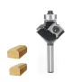2 in 1 Disposable Insert Router Bit Corner Round or Bevel Knife Style Carbide with Bearing Milling Cutters for Wood