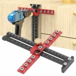 Professional Handle Punch Locator with Adjustable Distance Precise Scale for Door Handle Hole Drilling and Easy Installation