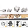 4PCS 45 Degree Chamfer Router Bit Set 1/4\ Shank Carbide Tipped 1/4\ 1/2\ 3/4\ 7/8\ Bevel Length for Edge Forming Woodworking Tool