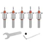 8mm Round Shank Drill Bit Set Adjustable Countersink 2.8-4mm Cone Drill Counterbore Router Drill Bit with Limit Stop Alloy Head Cone Hole Drill