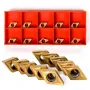Machifit 10pcs DCMT070204 Carbide Inserts with 4pcs 12mm Lathe Boring Bar Turning Tool Holder