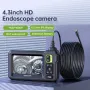 INSKAM 4.3\ IPS Display Endoscopio Telecamera di Ispezione 1080P HD Lente Corta da 2,7 cm 170° Visualizzazione per Condotti Stretti 3.5H Batteria a Lunga Durata da 2000 mAh IP67 Impermeabile