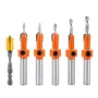 2.8-4mm Wood Countersink Drill Bit Set HSS Tungsten Steel 45# Steel Body High Precision Durable Wear Resistant Tapered Drill Bits