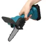 550W 21V 4'' Mini Cordless One-Hand Electric Chain Saw Woodworking Wood Cutter W/ 2pcs Battery