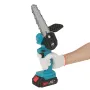 Doersupp 6 Inch 88VF Cordless Electric Chain Saw Wood Mini Cutter One-Hand Saws Woodworking Tool W/ None/1/2 Battery for Makita