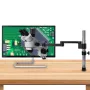 HAYEAR 7-90X Trinocular Microscope with 360° Swivel Arm for Mobile Phone Repair and Circuit Board Soldering 2K High Definition Camera Included