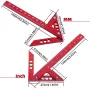 Aluminum Model Center Finder Woodworking Square 45/90 Degree Metric Right Angle Line Gauge Enduring Scribe Carpenter Ruler Wood Measuring Tool