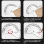 180 Degree Protractor Metal Angle Finder Goniometer Angle Ruler Stainless Steel Woodworking Tools Rotary Measuring Ruler