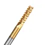 Drillpro DB-M1 10Pcs 0.8-3mm Titanium Coated Engraving Milling Cutter Carbide Bits