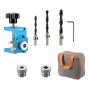 Shelf Hole Locator Aluminum Alloy Positioning Clamp 6mm 8mm 10mm 12mm Drill Sleeve Precision Laser Scale Adjustable Clamp for Woodworking Cabinet Assembly and Shelf Installation