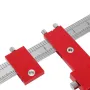 ENJOYWOOD Red Aluminum Alloy Metric/Inch Cabinet Hardware Jig 5mm Drill Guide Cabinet Handle Template Jig