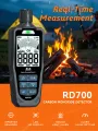 RD700 Carbon Monoxide Detector High Accuracy 0-1000 PPM Sensor Portable LCD Display Rechargeable Battery CO Gas Alarm Monitor for Home and Industrial Safety