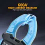 FNIRSI MC-40 High Precision Clamp Meter 600A True RMS Auto Ranging Intelligent Anti-burning Multimeter with Backlight and NCV Measurement
