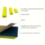 3PCS Yellow Manual Sanding Block Set Rubber with Oxide Zirconia Alumina Grit PSA Rectangular Grinding Tool for Automotive Body Panels and Woodworking