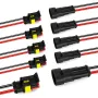 240Pcs 20 Kits 2 Pin Connector Automotive Electrical Connectors Quick Connect 2 Pin Wire Connectors Waterproof Connector 2 Way Wire Connector
