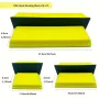 3PCS Yellow Manual Sanding Block Set Rubber with Oxide Zirconia Alumina Grit PSA Rectangular Grinding Tool for Automotive Body Panels and Woodworking