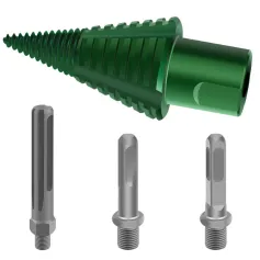 Wood Splitter Drill Bit Carbon Steel High Frequency Cutting Spiral Design Fits Electric Hammer Round Square Handle Tree Stump Removal Firewood Splitting