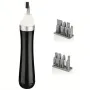 Mini Electric Sander Grinding Pen Reciprocating Polishing Machine with 8 Polishing Heads Adjustable Speed for Model Hobby Kits Black