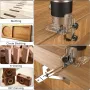 Electric Trimmer Wood Router 800W 30000RPM with 15 Tungsten Carbide Router Bits High Precision Transparent Base for Woodworking Grooving Trimming Carving