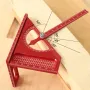 JIGHOLE Adjustable 180 Degree Aluminum Alloy 3D Triangle Measuring Ruler Protractor Carpentry Square Metric Inch Scale CNC Scribing Tool
