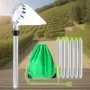 Adjustable Stainless Steel Fruit Picking Pole 2.4M 3.2M 4M Orchard Garden Splicing Tool for Tall Trees