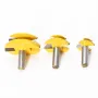 LAVIE 3PCS 45 Degree Lock Miter Router Bit Set 1/4 Inch 1/2 Inch 6mm 8mm 12mm Shank Tungsten Carbide Blades for Wood Slotting Tenoning Panel Joining
