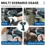 Drillpro Electric Impact Wrench High Torque 1800N.M 1/2 Inch Drive 7200 RPM Variable Speed with Forward Reverse Gears Compatible with 18V Battery Power Tool for DIY Projects and Professionals