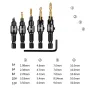 14pcs Wood Plug Cutter Drill Cutting Tool Drill Bit Set Straight And Tapered Taper Woodworking Cork Drill Bit 5/8" 1/2" 3/8" 1/4"