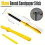 4PCS Sanding Sticks Set with Molded Plastic Handles for Wood Metal Plastic Auto Body Models Polishing Calcite Grit Manual Buffing Tools