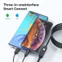 Handheld Digital Microscope 1600x Magnification 2MP 8 LED USB Coin Magnifier Compatible with Android iOS Windows For Mac Rechargeable Portable Lab Camera Adjustable Focus