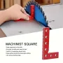 Small Square Center Finder Tool Compact 50x100mm Aluminum Alloy Mini Square Ruler Precise 90° Marking Center Finder
