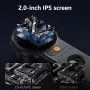 Handheld Digital Microscope 500X Magnification Foldable 2MP Camera 2 Inch IPS Screen 8 LED Adjustable Light Type-C Port Rechargeable Battery Support PC Computer transfer