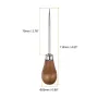 Single Gourd Awl Handwork Sewing Awl Log Color Wooden Handle 4.53\ x 0.98\ Polished Surface for Leather Punching and DIY Projects