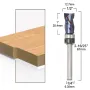 Blue Nano Coated High-End Milling Cutter Hard Alloy Extended Shaft Versatile Woodworking Tool Superior Precision Sturdy Design