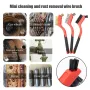 6pcs Wire Brush Set with Nylon Brass Steel Bristles for Metal Cleaning and Polishing Ideal for Industrial and Home Applications