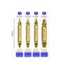 4PCS Titanium/Natural Color HSS Damaged Screw Extractor Drill Stripped Screw Extractor Remover Set Double Ended Broken Screw Bolt Demolition Tools