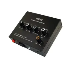 MIC-60 Balanced Mic Preamplifier Condenser Moving Coil Microphone Amplifier 48V Phantom Power 60dB Gain Low Cut Three Band Equalizer with USB and XLR Cable
