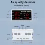 5 in1 Air Quality Monitor 5 In 1 Rechargeable Carbon Dioxide Meter With 1000mAh Battery Electric Digital CO2 Detector Portable TVOC HCHO CO AQI Air Pollution Analyzer For Home Office Car