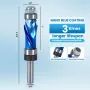 1/4 Inch 6.35mm Shank Nano Blue Coated Carbide Compression Flush Trim Router Bit Top and Bottom Bearing 1/2\ Cutting Diameter for Woodworking Trimming and Slotting