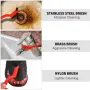 6pcs Wire Brush Set with Nylon Brass Steel Bristles for Metal Cleaning and Polishing Ideal for Industrial and Home Applications