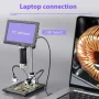PM070 7 Inch Digital Microscope Lens separation design IPS LED Lights Adjustable Brightness Type-C USB 2.0 Multilingual Suppot for Windows Ma