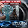 Turbo Fan 1000W Handheld Cordless Fan with Dual Motor Options High-Speed Blowing Power Compatible with 18V Battery for Car Cleaning and Industrial Use