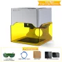 [US Direct] TWOTREES TS1 Mini Laser Engraver Machine 3W 80x80mm Engraving Area Desktop CNC Engraving for Wood Leather Plastic Offline Operation with Safety Goggles Lightburn Compatible DIY Craft Tool