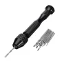 11 st precisionsstiftsskruvstäd mikro mini handspiralborr set för metall trä smycken delikat gör-det-själv