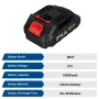 Drillpro 8 Inch Electric Chainsaw Brushless Motor Automatic Oiler Compatible with 18V Li-ion Battery Cordless Wood Cutter 10000mAh Peak