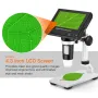DM4 1000X Digital Microscope 4.3\ HD LCD with 32GB Card Metal Bracket Magnifying Loupe Camera Lens 2MP Adjustable LED Microscope