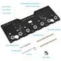 Adjustable Aluminum Alloy Cabinet Hardware Jig Shelf Pin Jig with 2 PCS 5mm Drill Bits Woodworking Pocket Hole Punch Locator Drill Guide