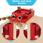Woodworking Hole Puncher Adjustable Oblique Hole Locator with Metric and Imperial Calibration Aluminum Alloy Cabinet Plate Dowel Hole Jig System Set